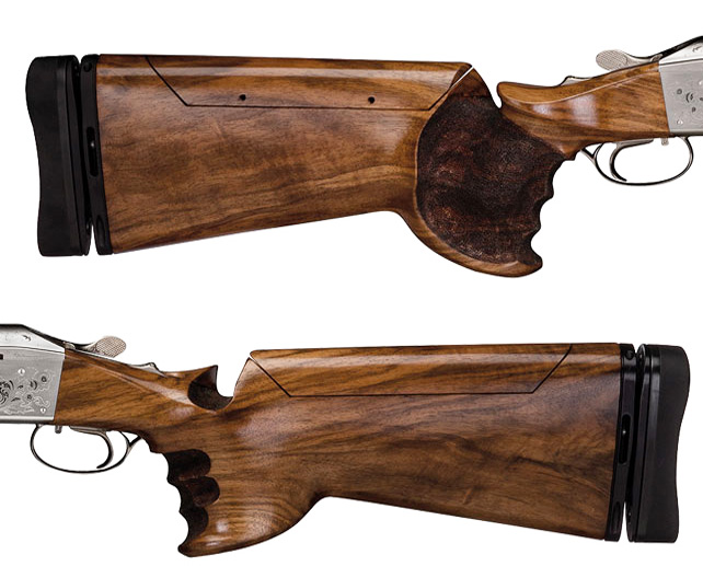 Custom Stock with Ergonomic Grip and Finger Grooves and Adjustable Butt Cap